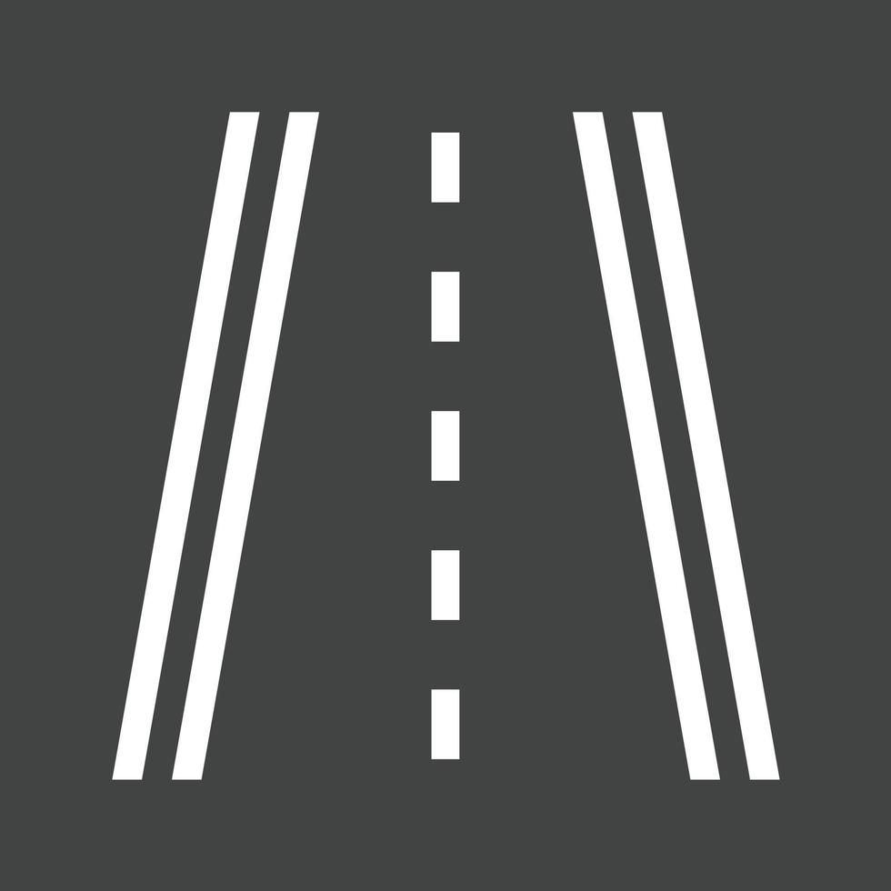 icono de línea de carretera invertida vector