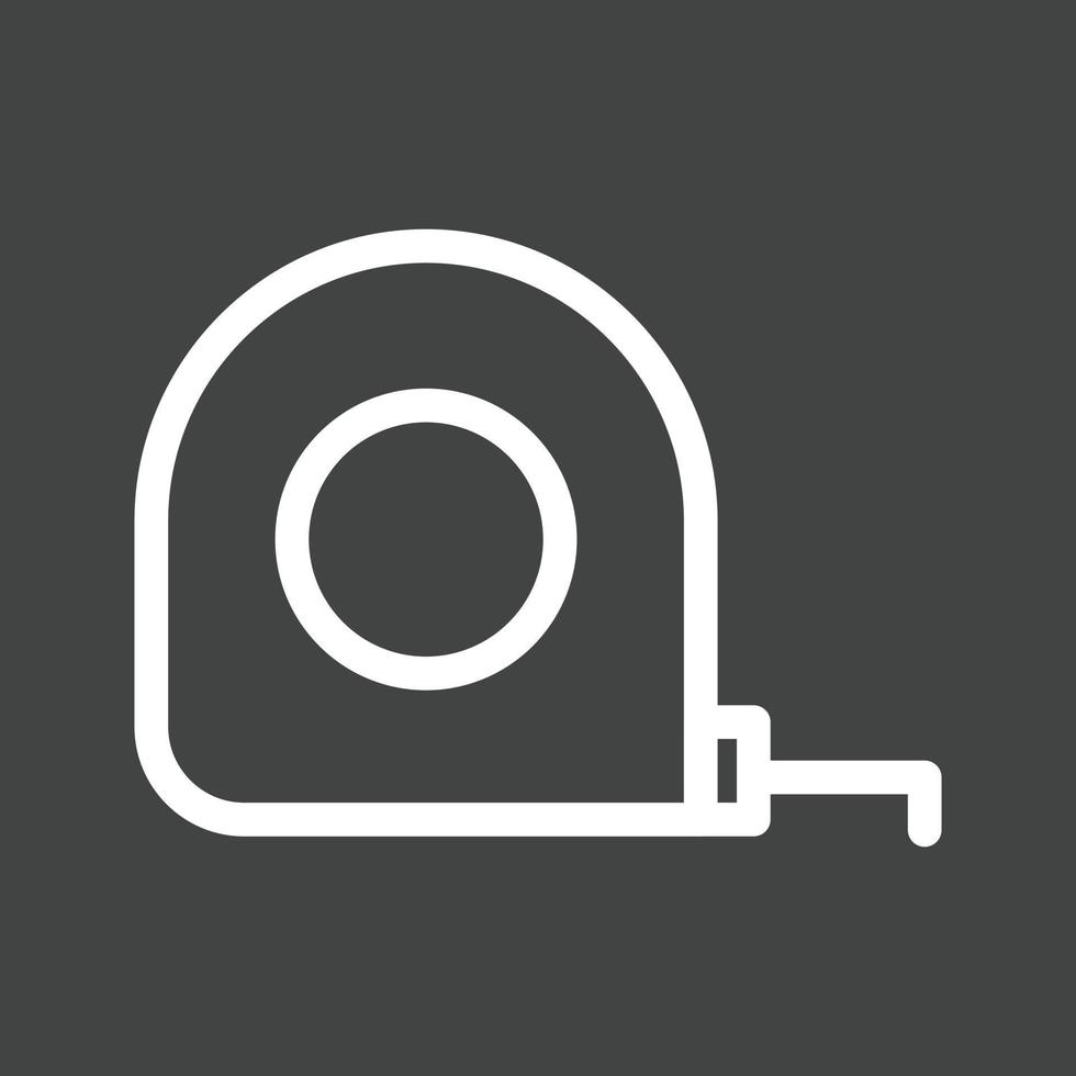 Measurement Tape Line Inverted Icon vector