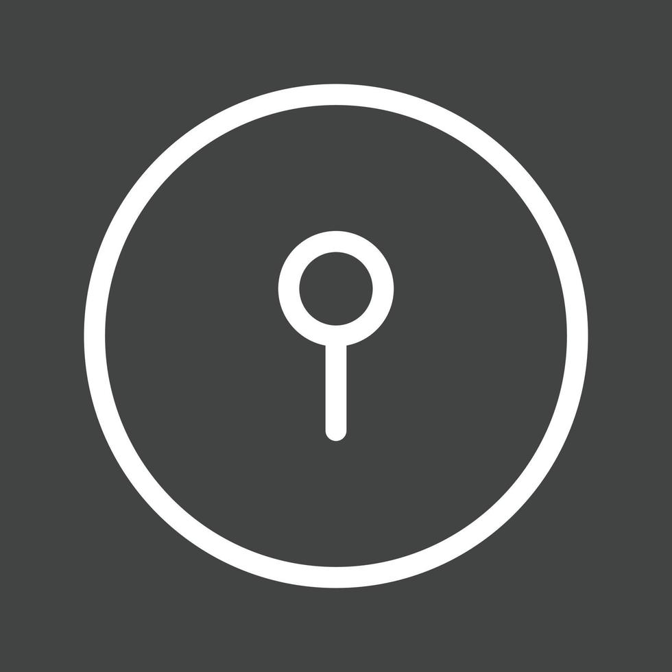 Keyhole Line Inverted Icon vector