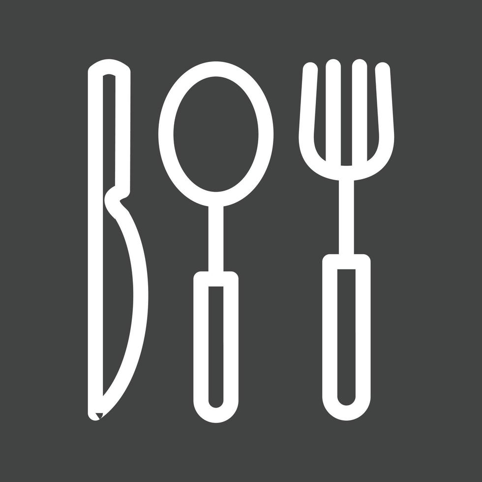 Cutlery Line Inverted Icon vector