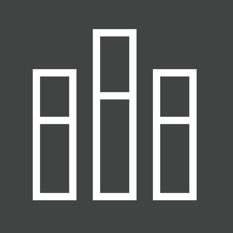 Vertical Bars Line Inverted Icon vector