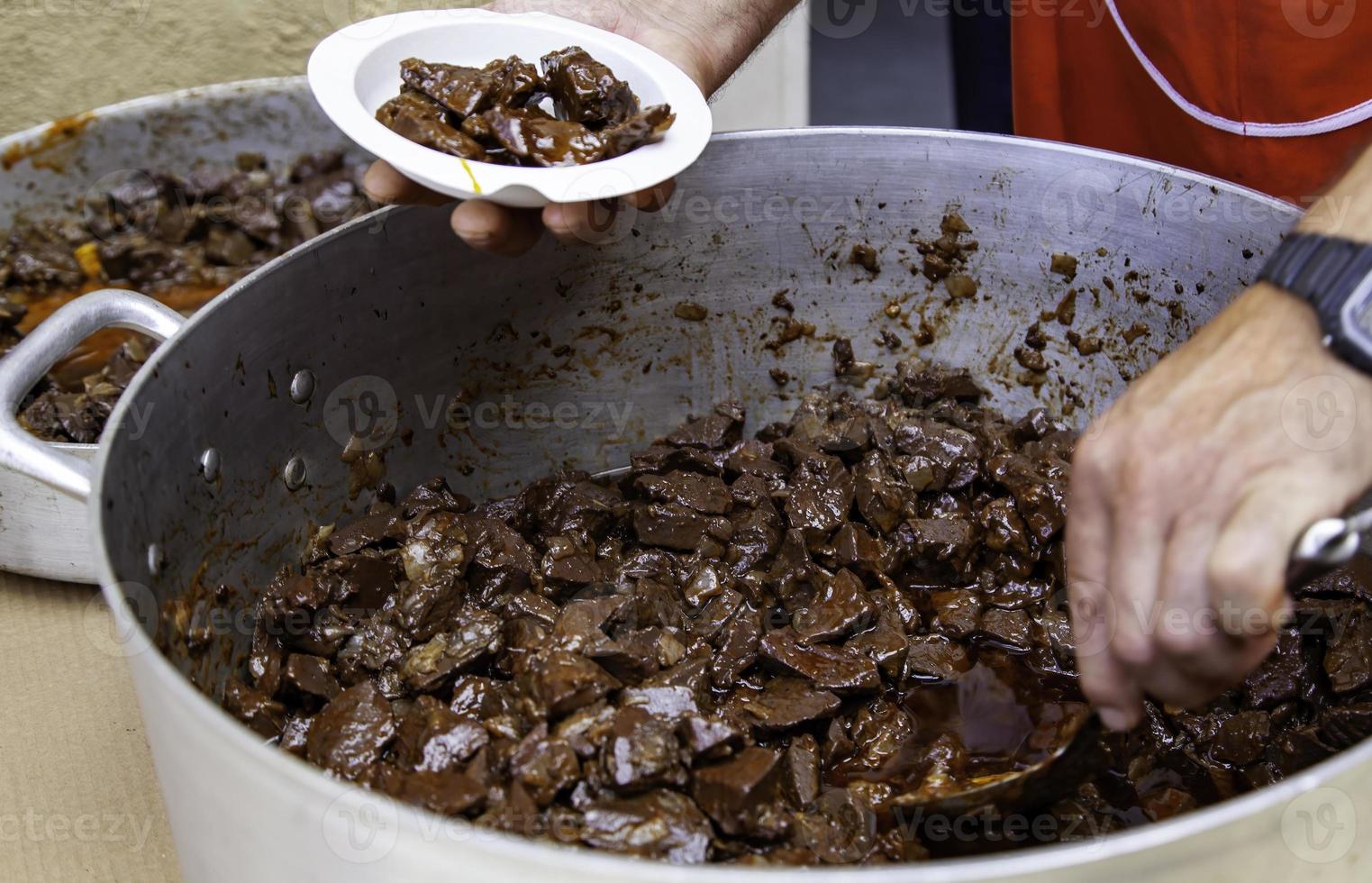 Typical Spanish cooked blood photo