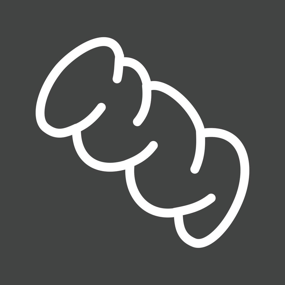 Braided Bread Line Inverted Icon vector