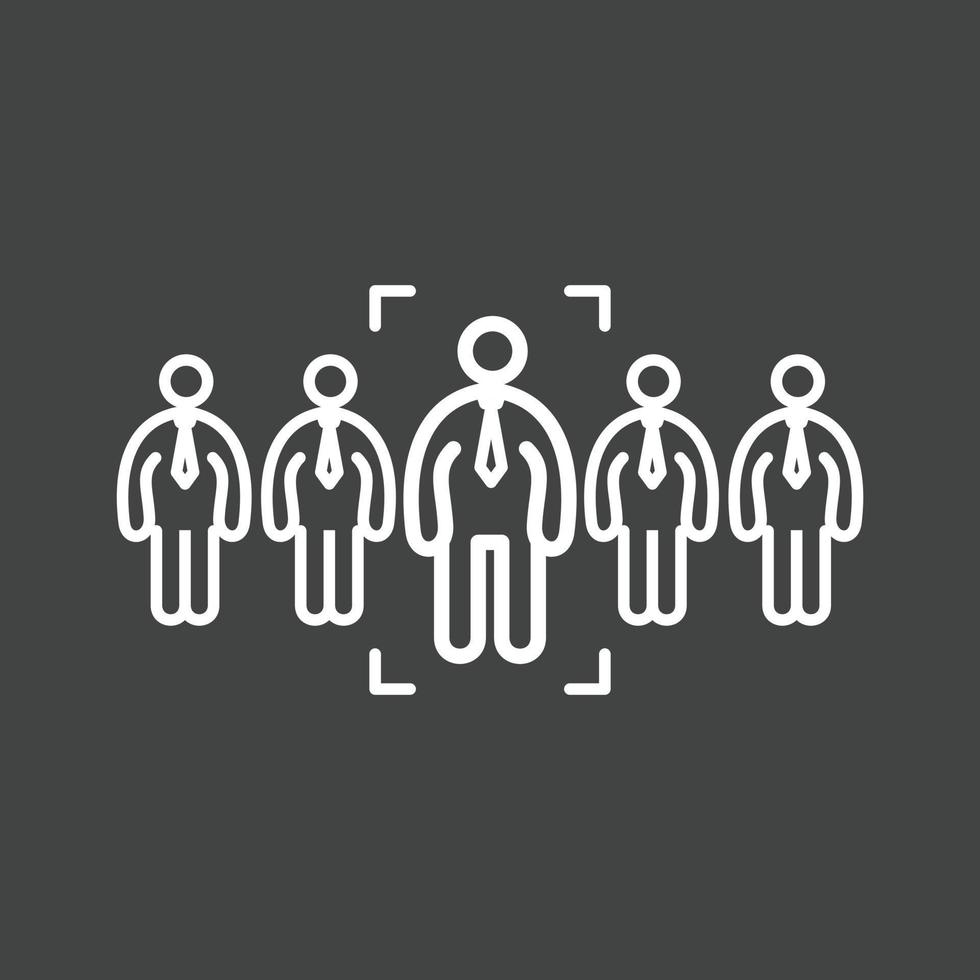 Applicants Line Inverted Icon vector