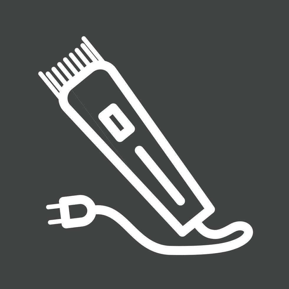 Electric Trimmer Line Inverted Icon vector