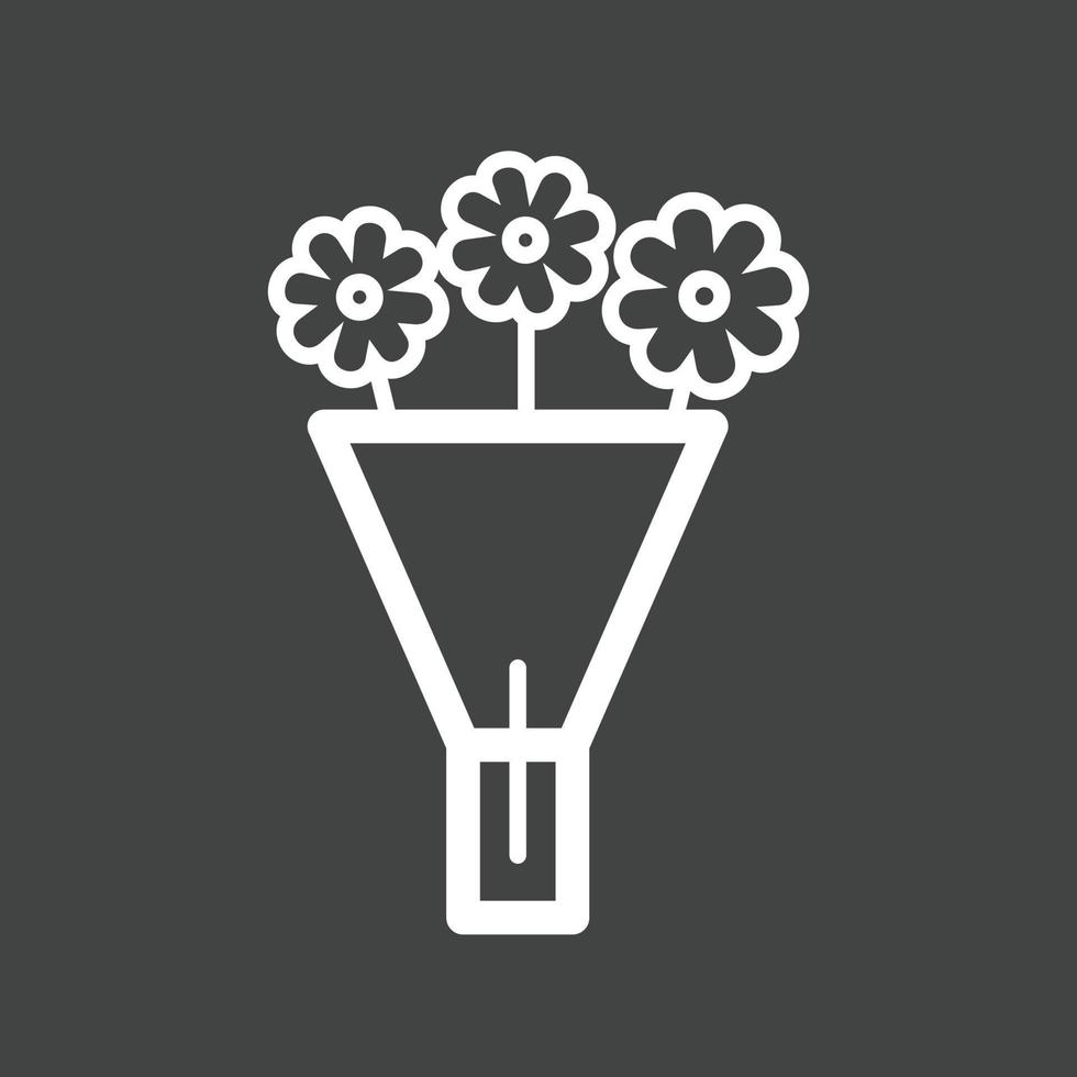 Bouquet Line Inverted Icon vector