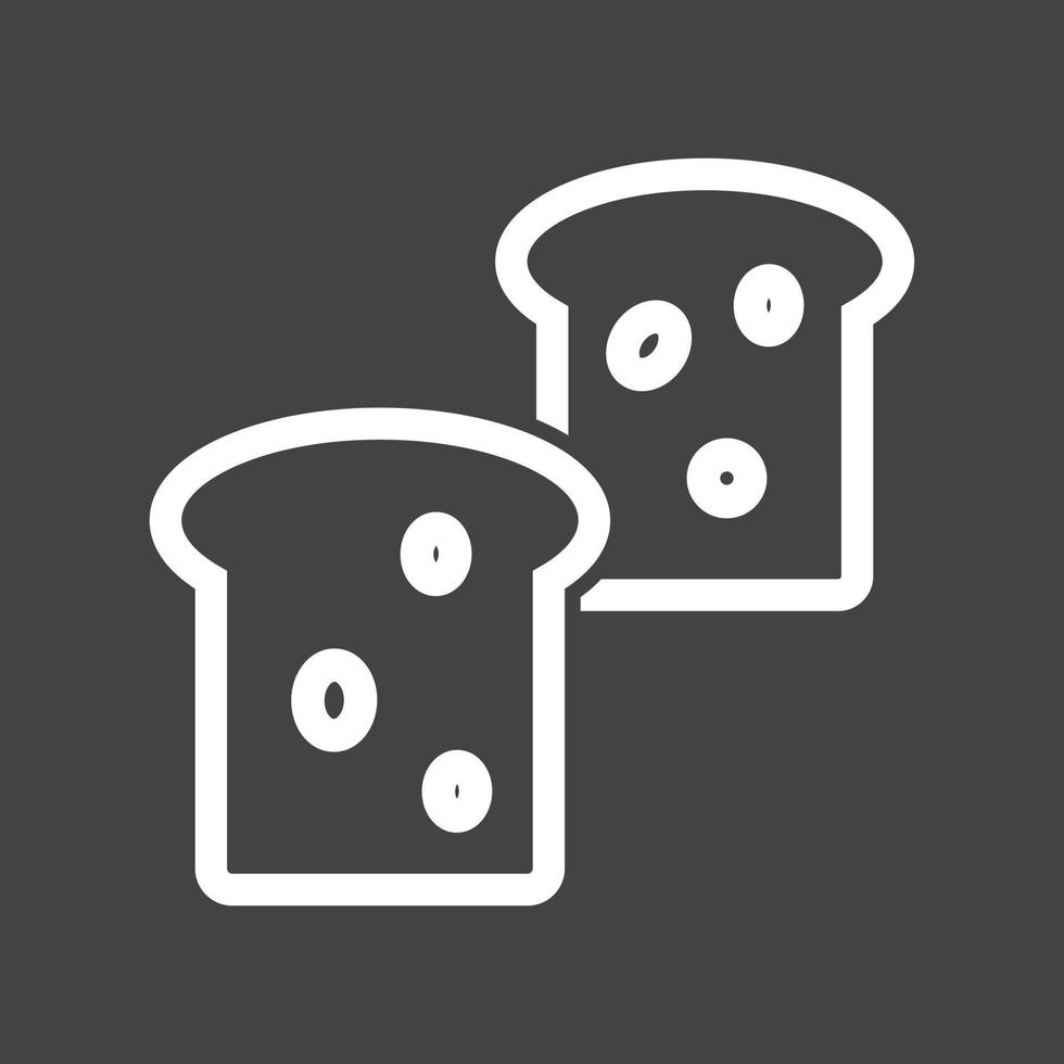 Bread Line Inverted Icon vector