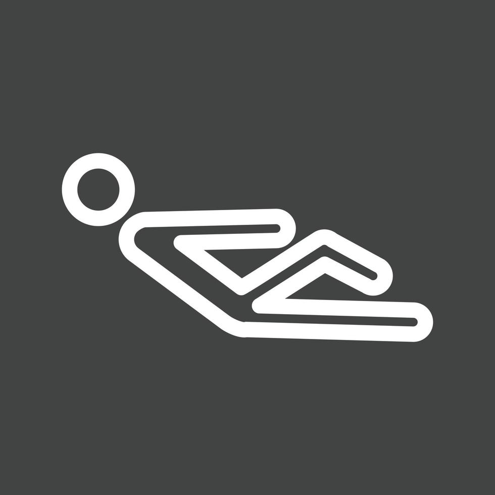 Sitting and Stretching Line Inverted Icon vector