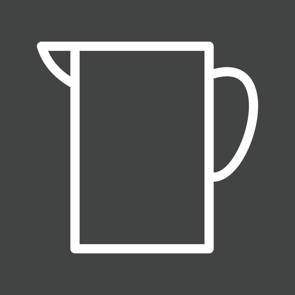 Milk Jug Line Inverted Icon vector