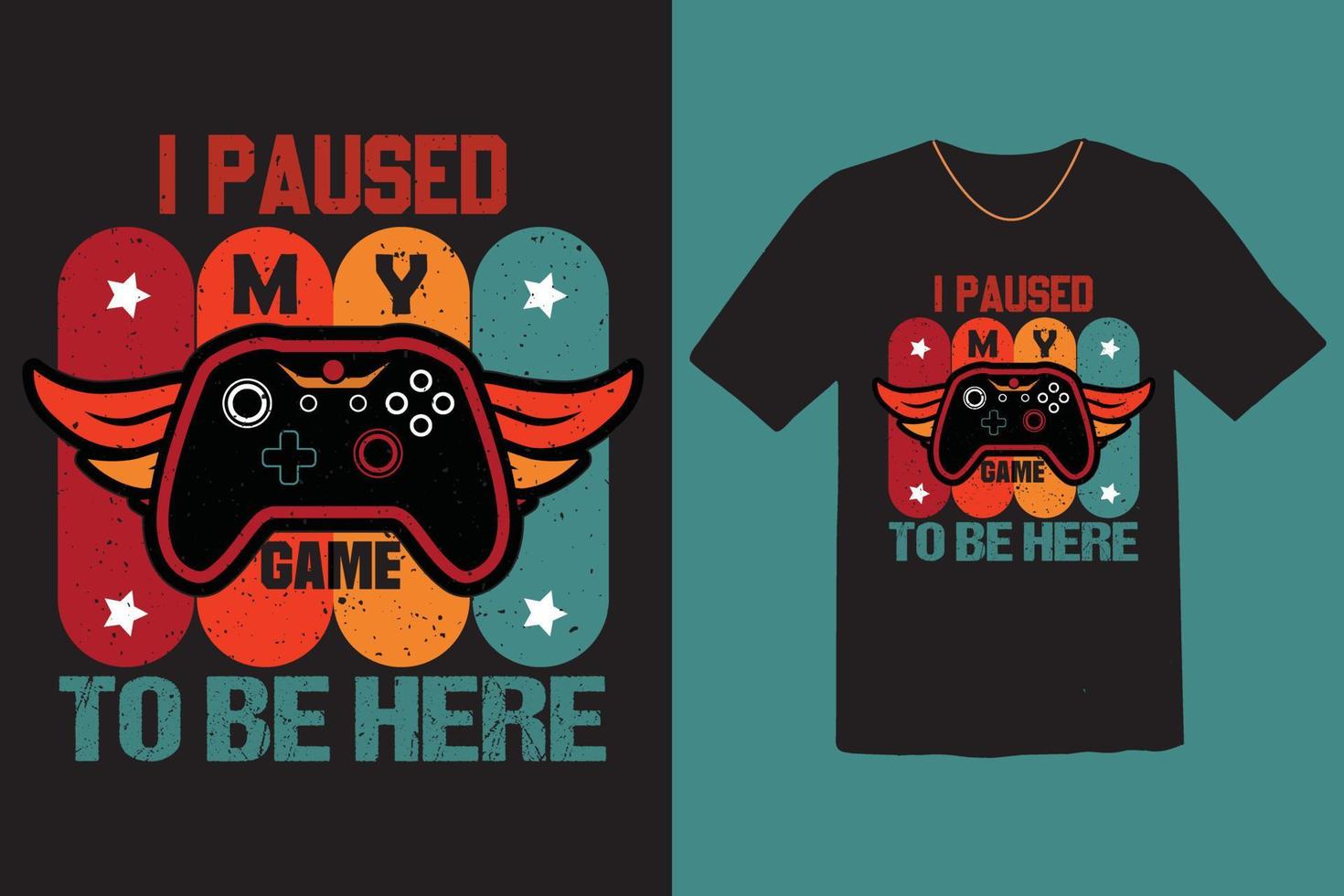 This is a gaming t shirt design for free to download vector