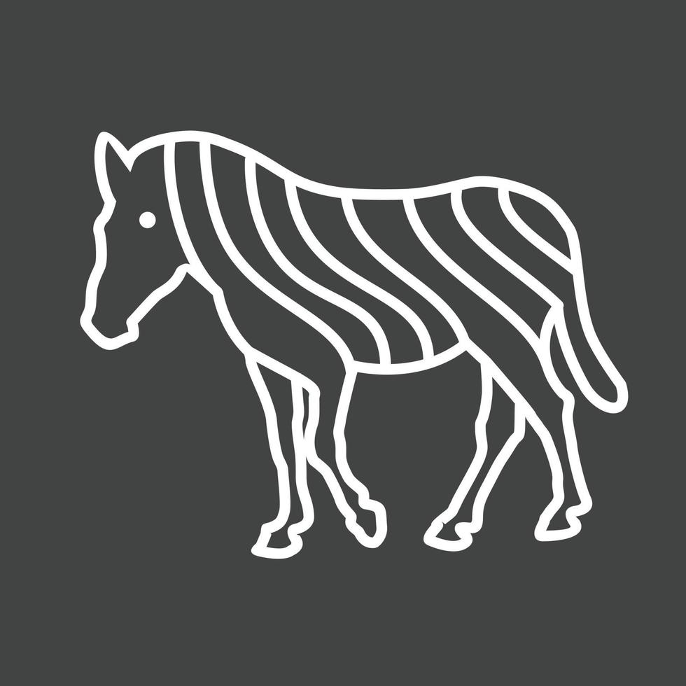 Zebra Line Inverted Icon vector