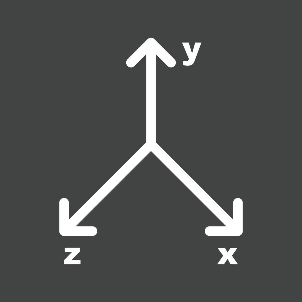 gráfico ii línea icono invertido vector