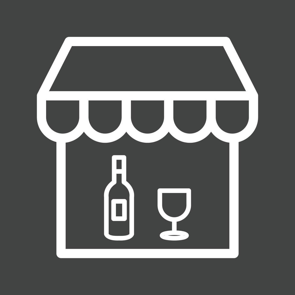 Cafe and Bar Line Inverted Icon vector