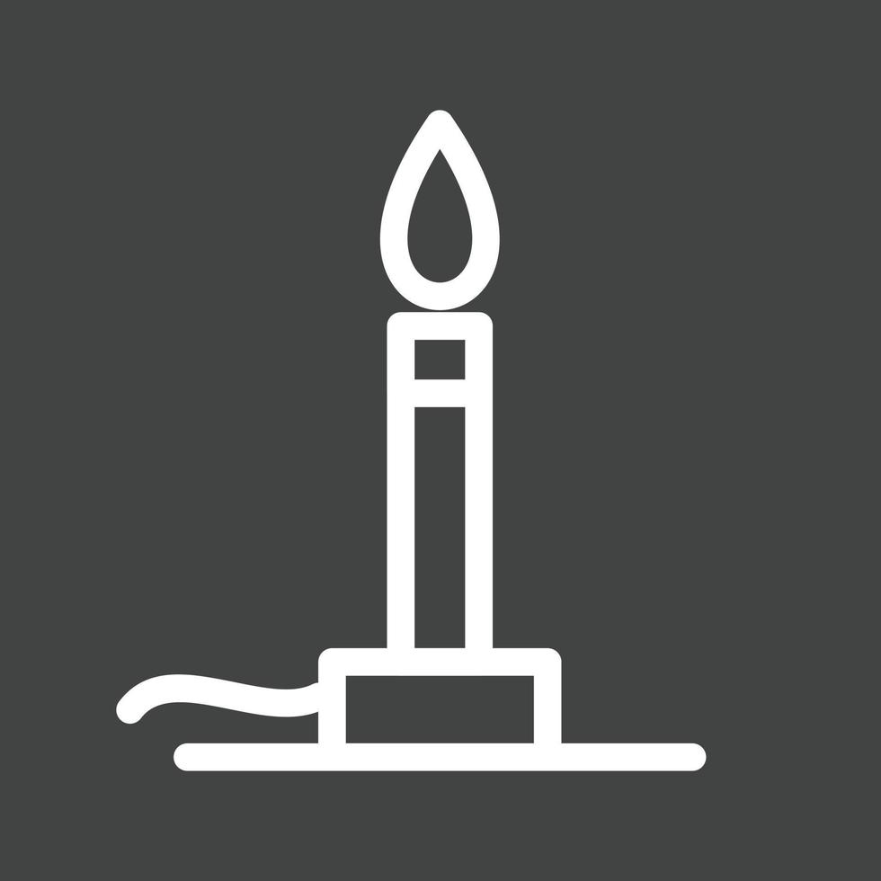 Bunsen Burner Line Inverted Icon vector