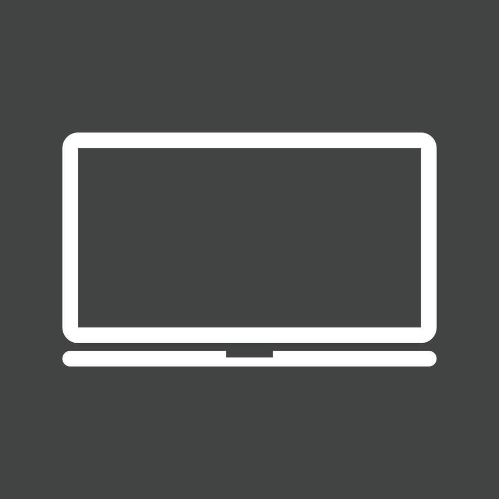 icono de línea de laptop invertida vector