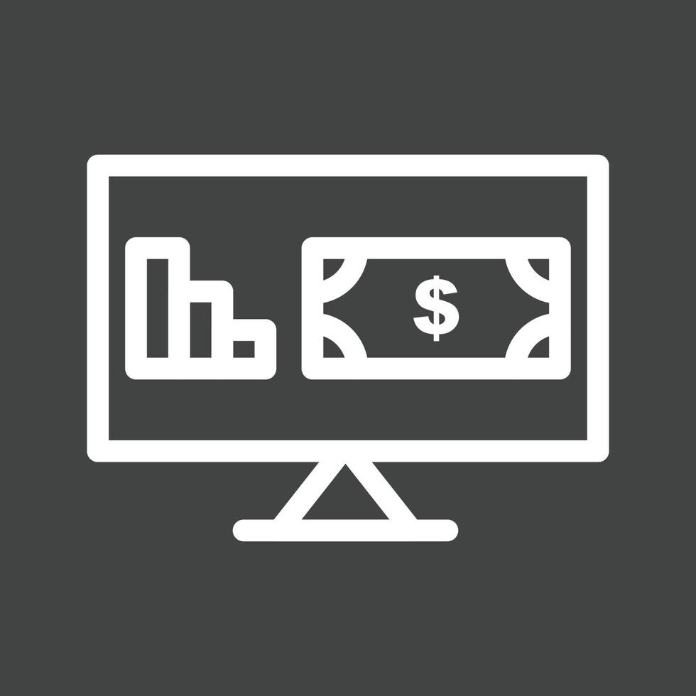 Business News Line Inverted Icon vector