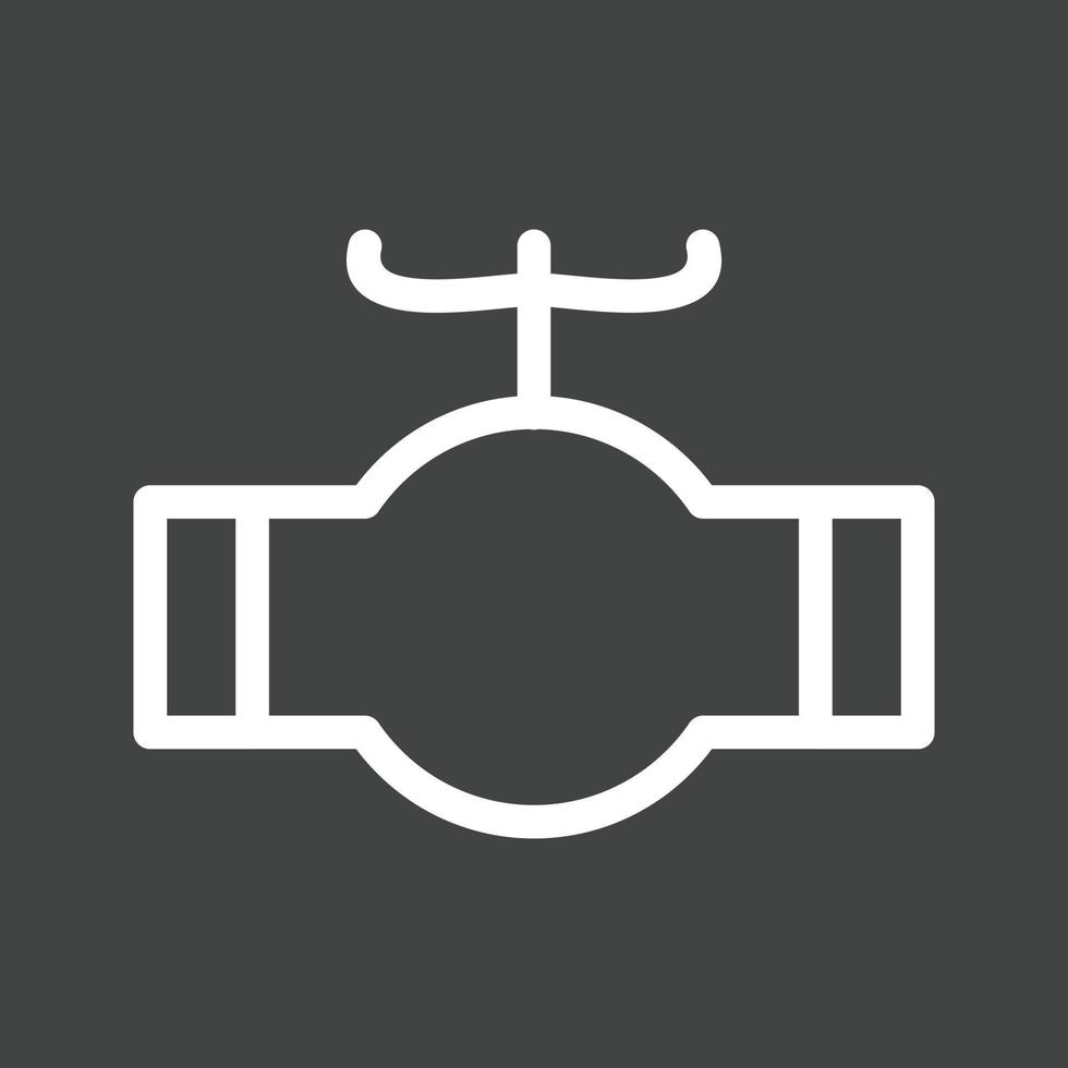 Valve Line Inverted Icon vector