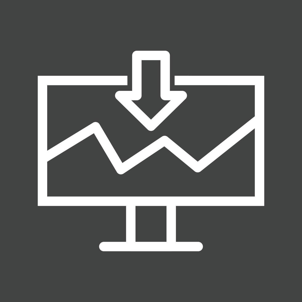 Data Mining Line Inverted Icon vector