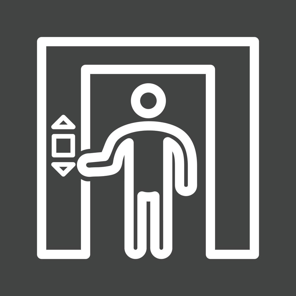 Using Elevator Line Inverted Icon vector