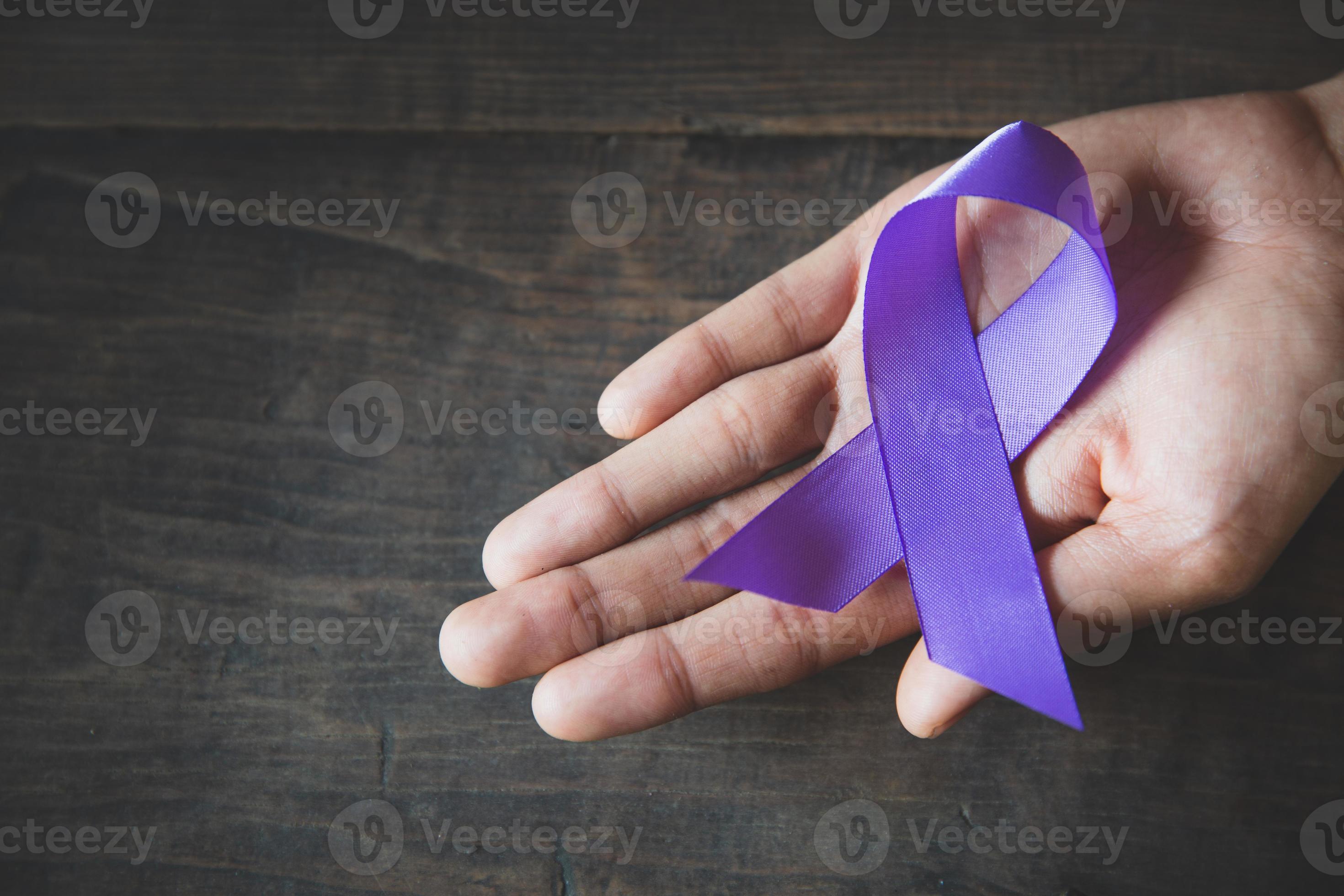 Purple Ribbon, Alzheimer's, Domestic Violence Awareness Concept