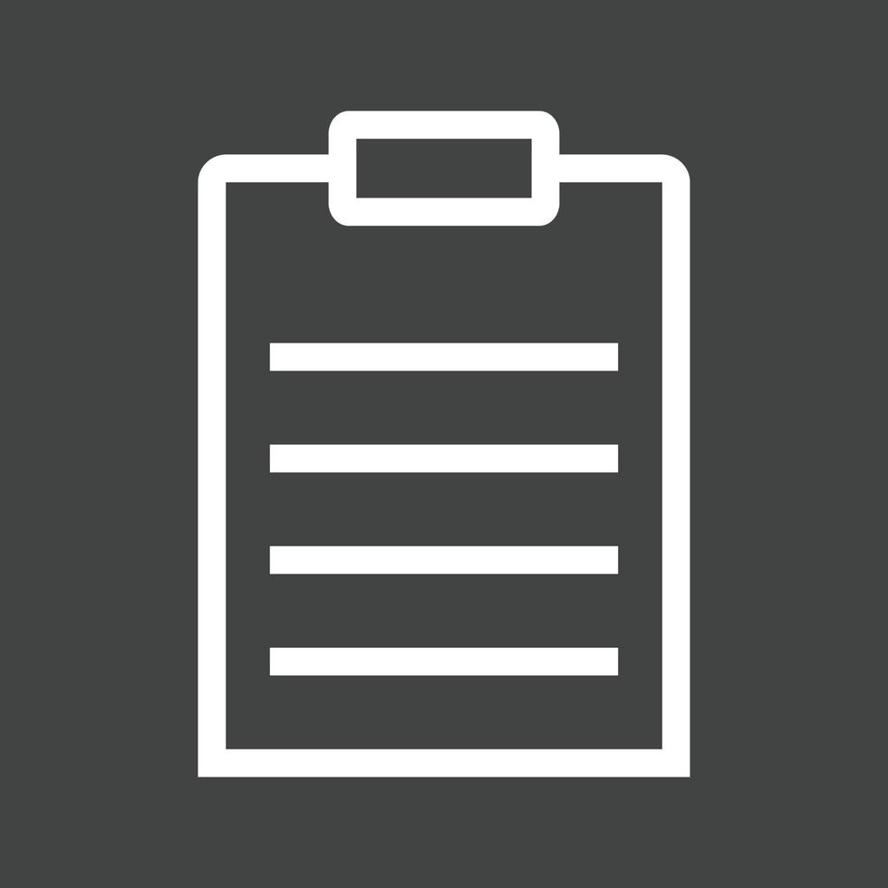 Loan Document Line Inverted Icon vector