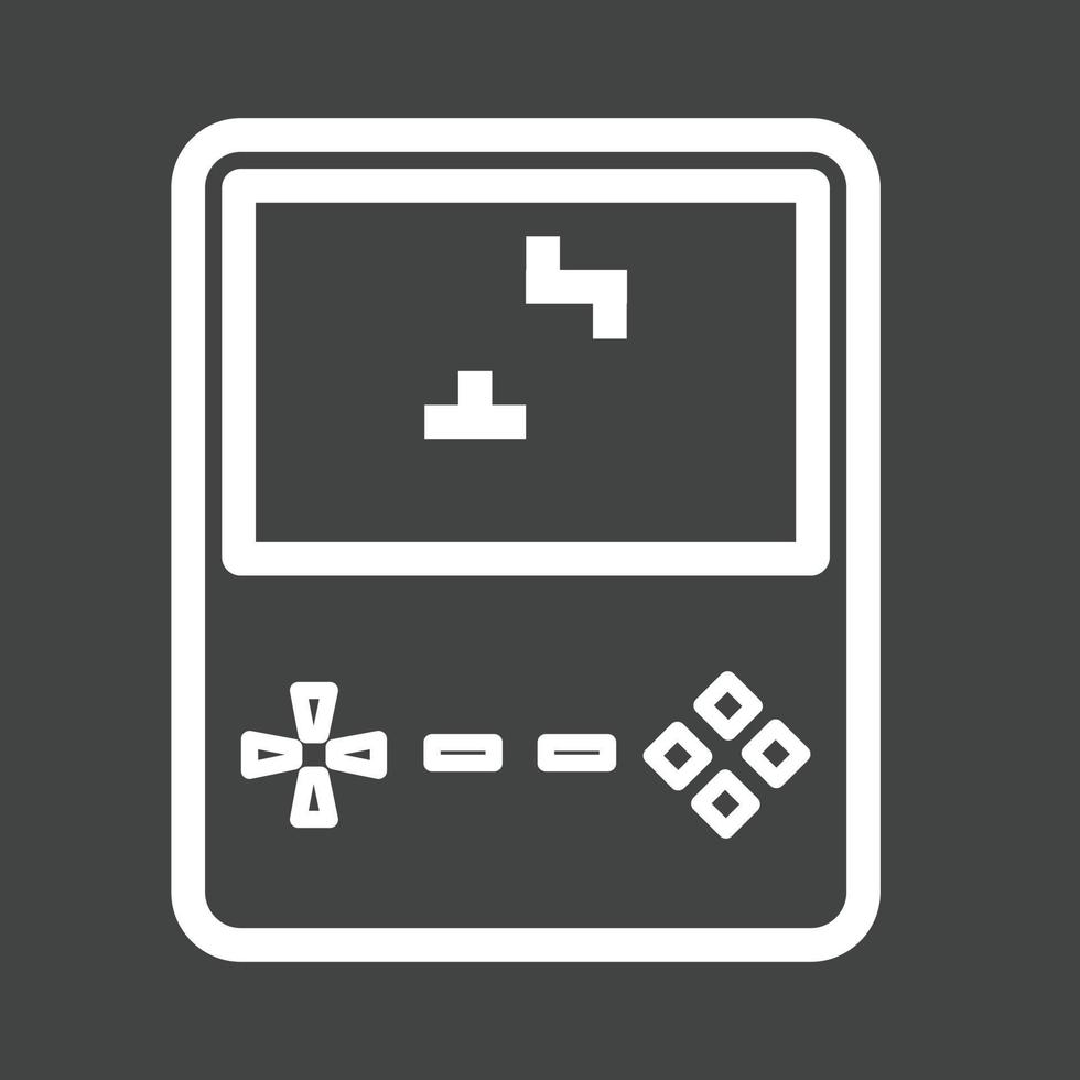 Brick Game Line Inverted Icon vector