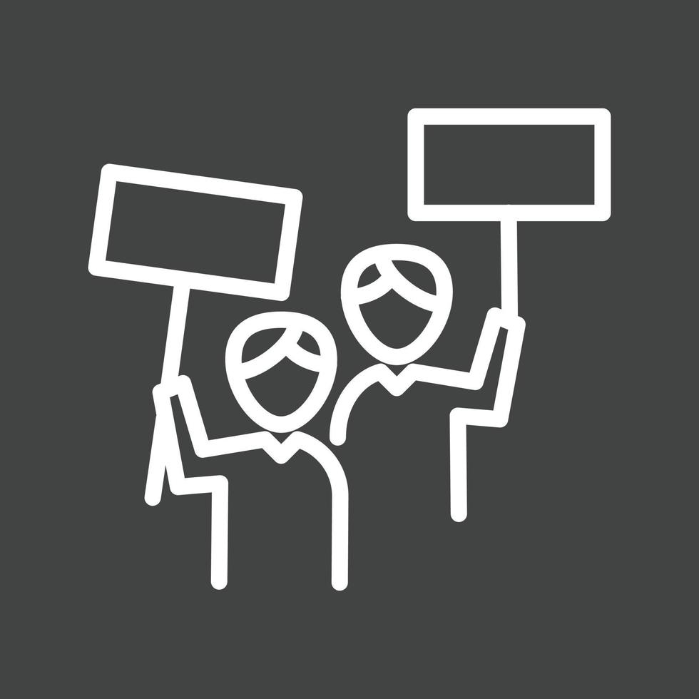 Protest Line Inverted Icon vector