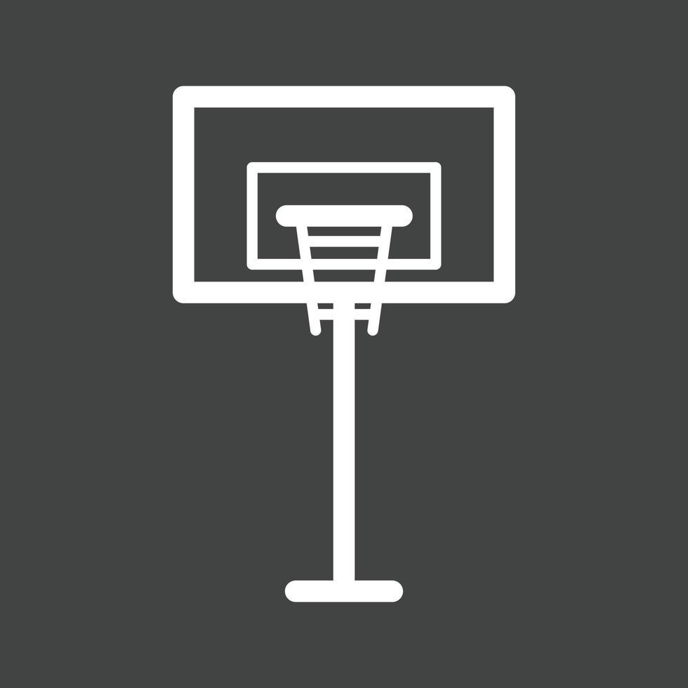 icono invertido de la línea de poste de baloncesto vector