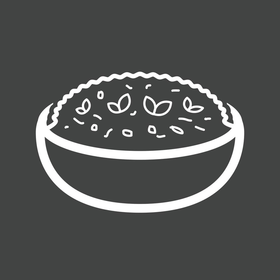 Risotto Line Inverted Icon vector