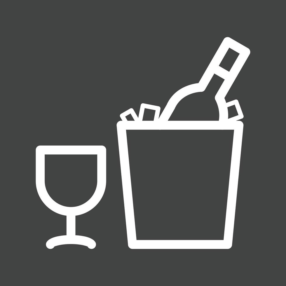 Wine Bottle in Ice Line Inverted Icon vector