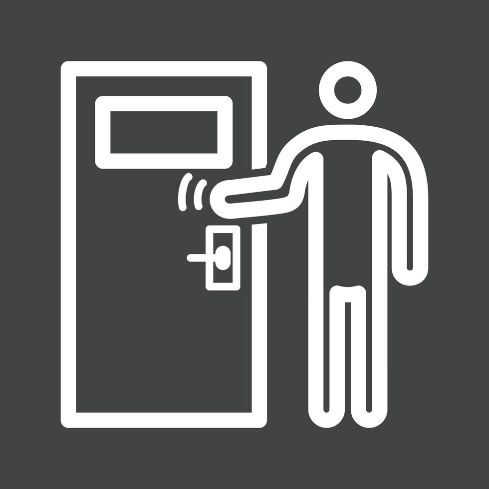 Knocking Line Inverted Icon vector