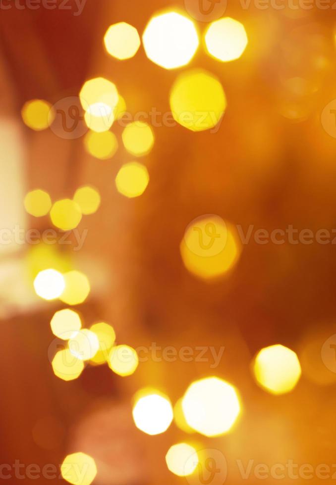 Orange bright lights with deep background. bokeh style. photo