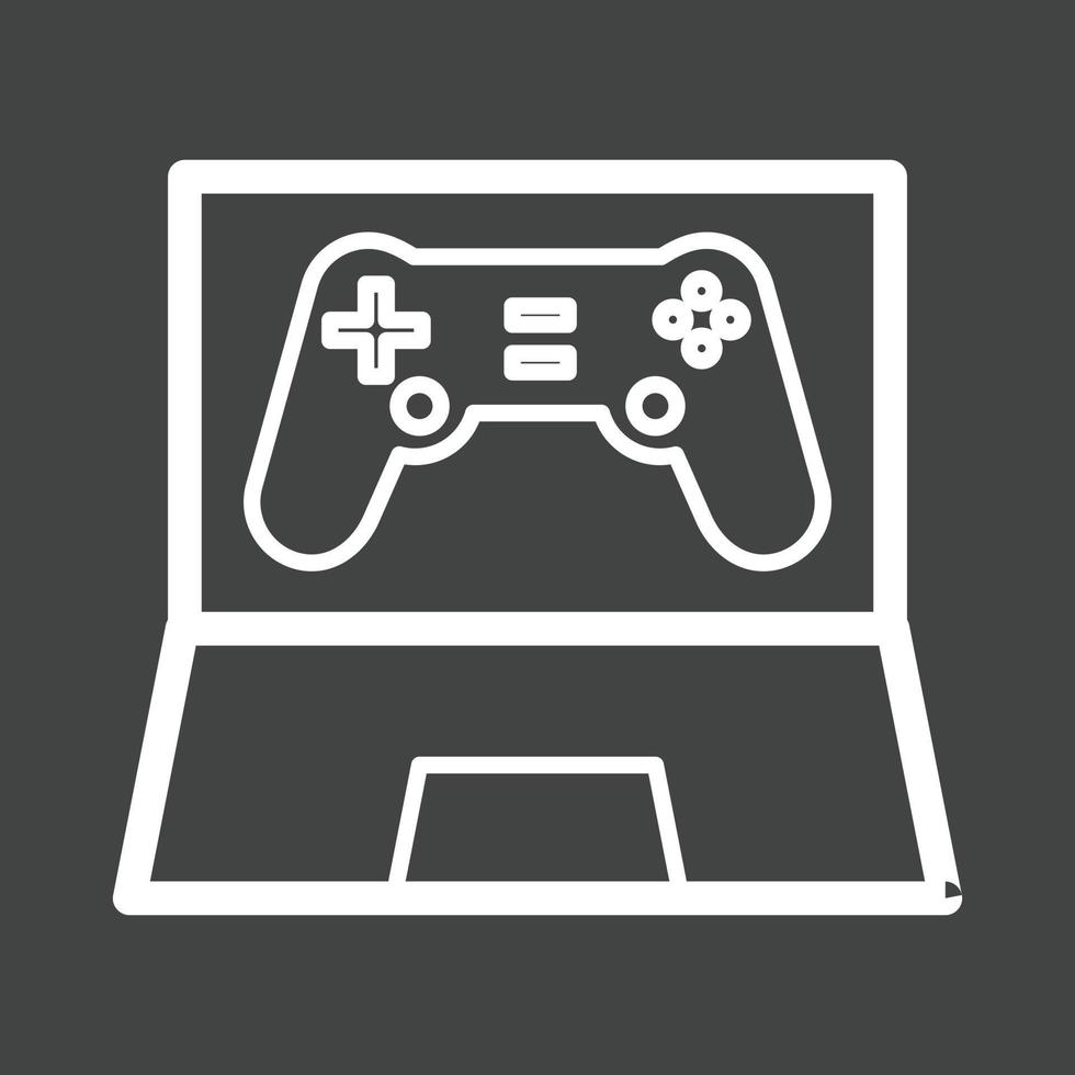 Online Games Line Inverted Icon vector