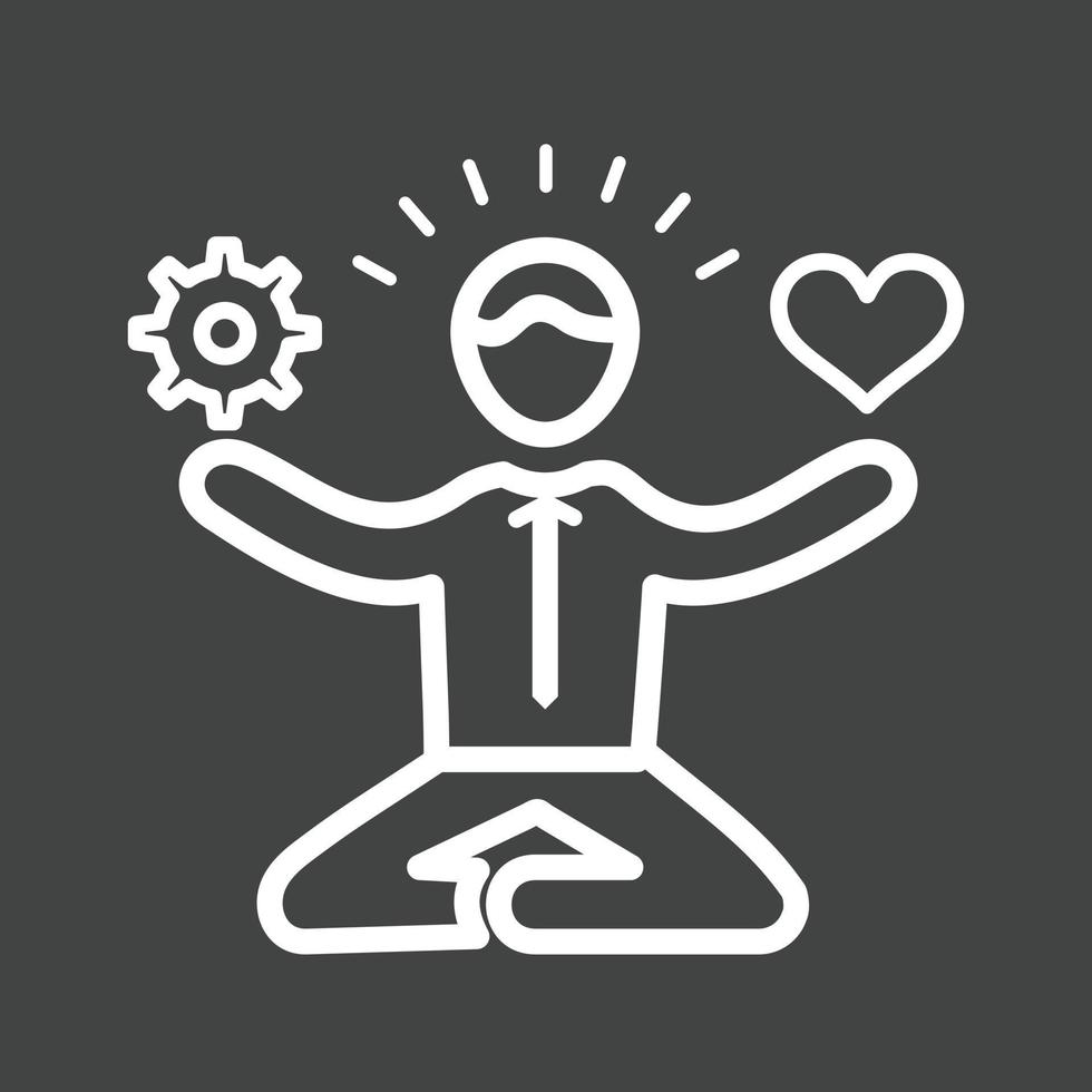 Stress Management Skills Line Inverted Icon vector