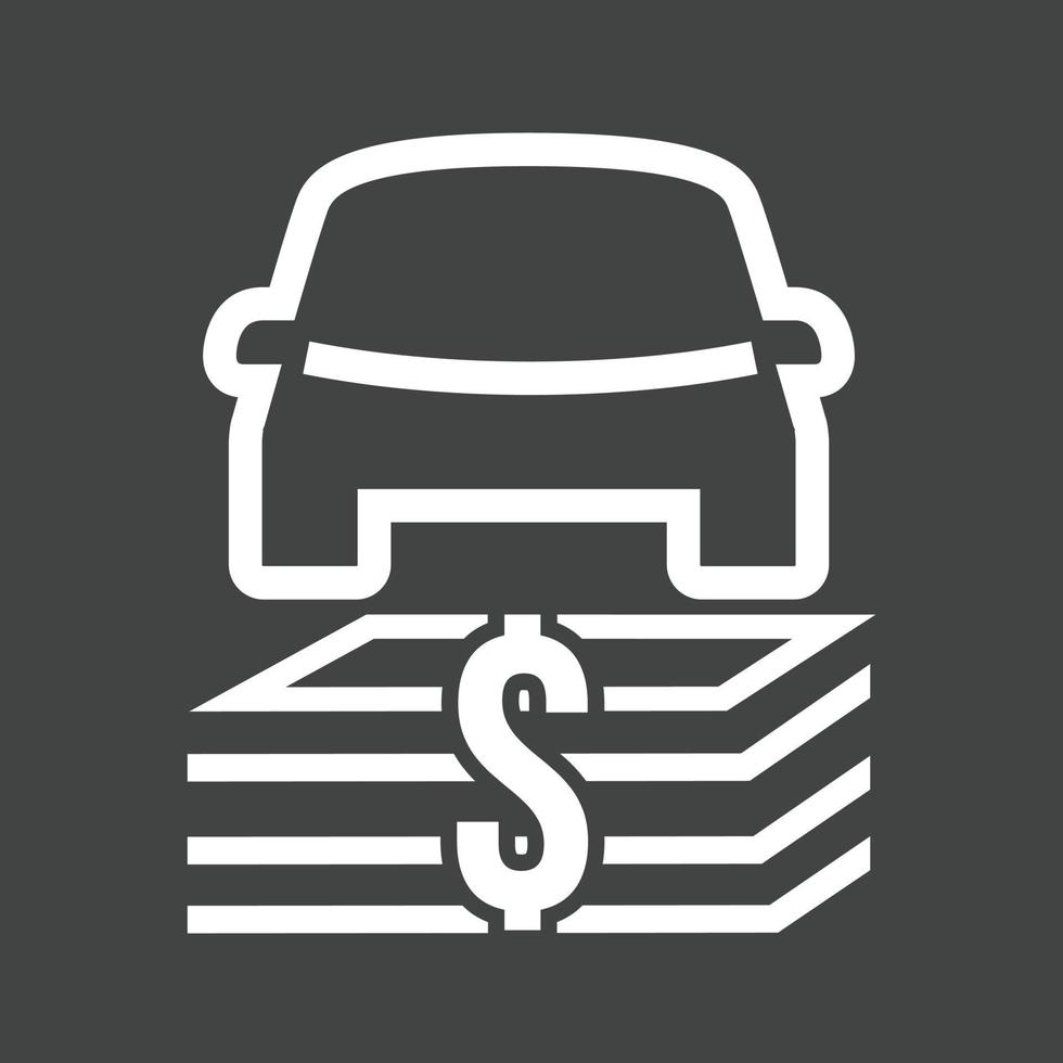 Auto Financing Line Inverted Icon vector