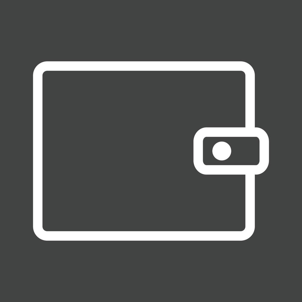 Wallet Line Inverted Icon vector