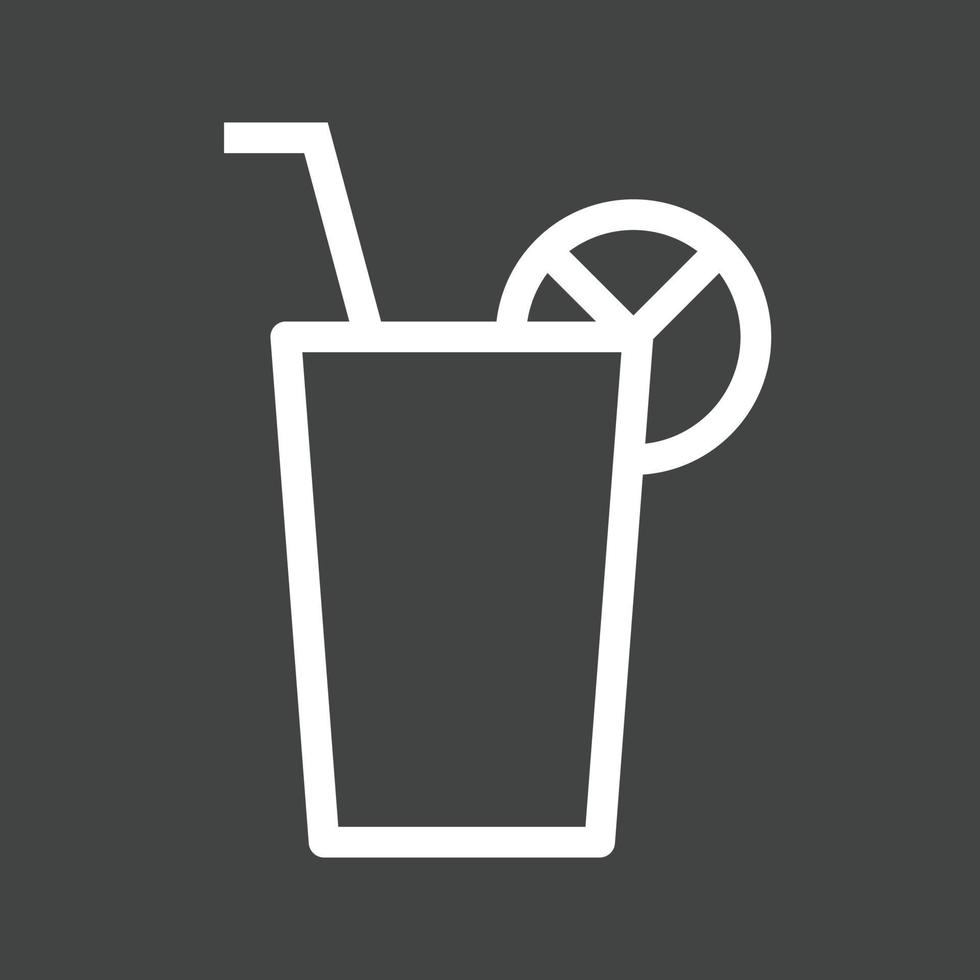 Lemon Juice Line Inverted Icon vector