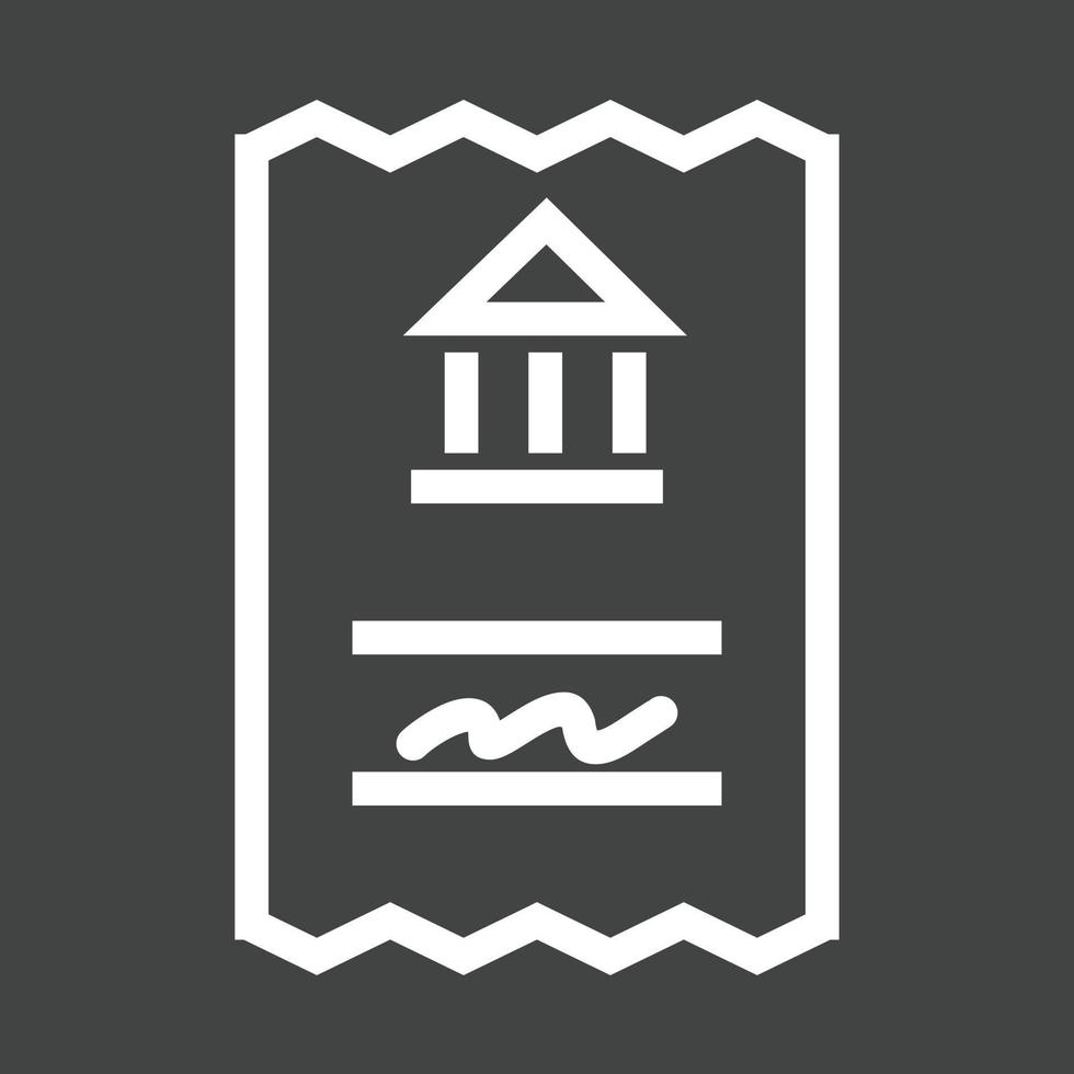 Bank Draft Line Inverted Icon vector