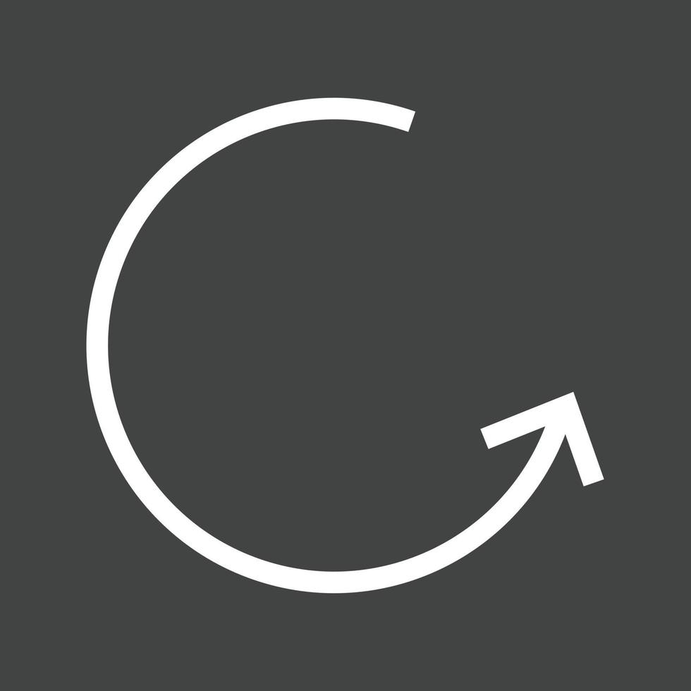 Right Back Arrow Line Inverted Icon vector
