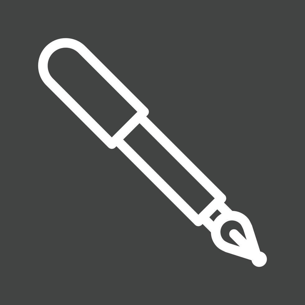 Fountain Pen Line Inverted Icon vector