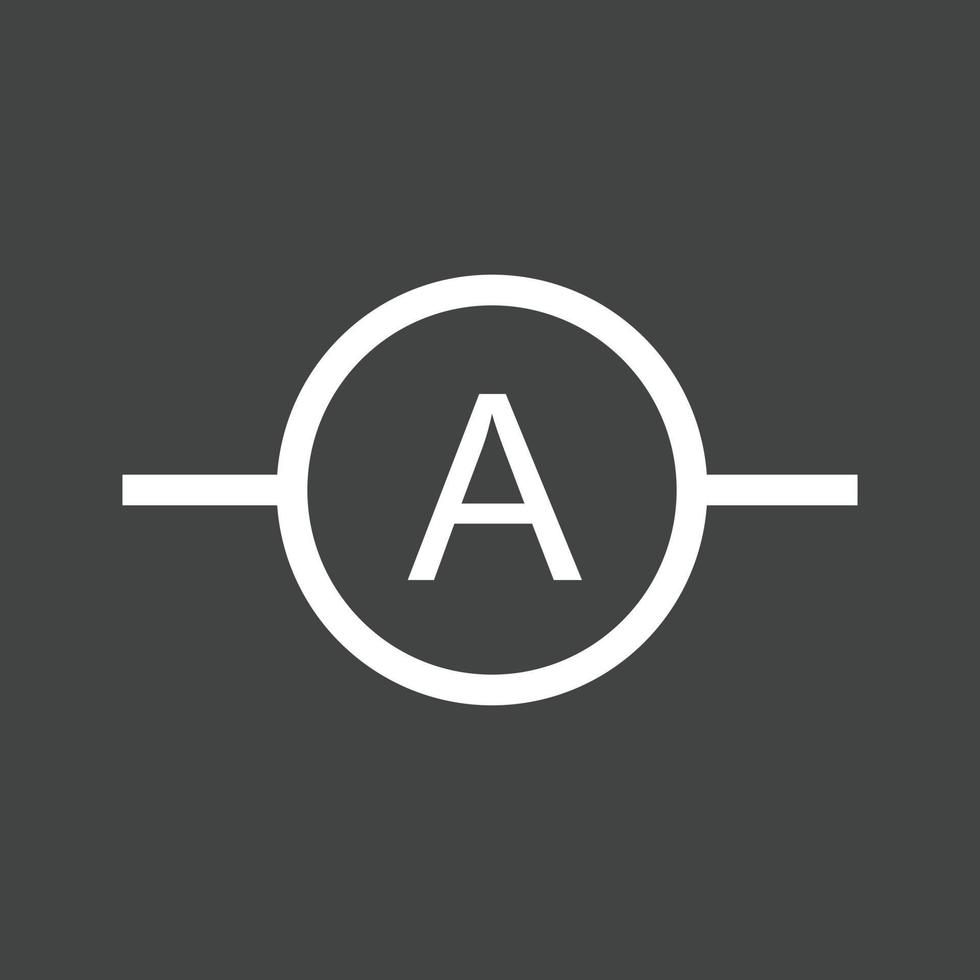 Ammeter Line Inverted Icon vector