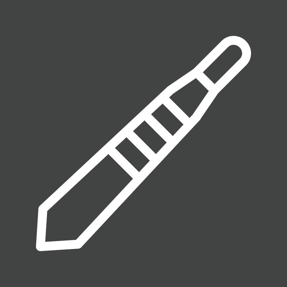 Scalpel Handle Line Inverted Icon vector
