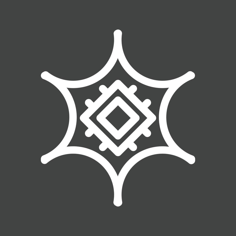 Neural Engineering Line Inverted Icon vector
