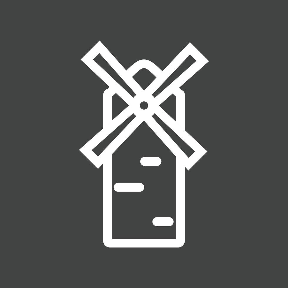 Windmill Line Inverted Icon vector