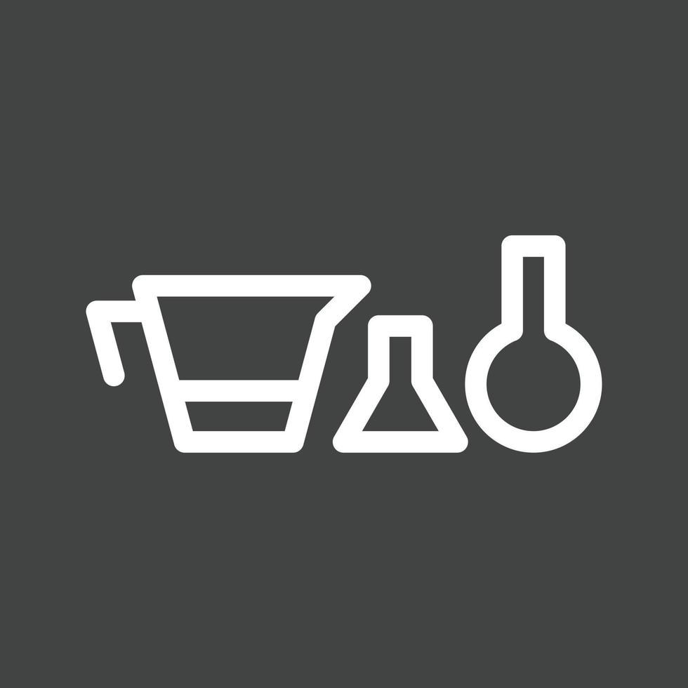 Chemistry Equipment Line Inverted Icon vector