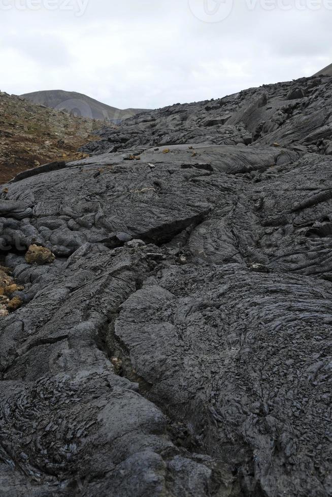 Lava field of Iceland's newest volcano, Geldingadalir photo