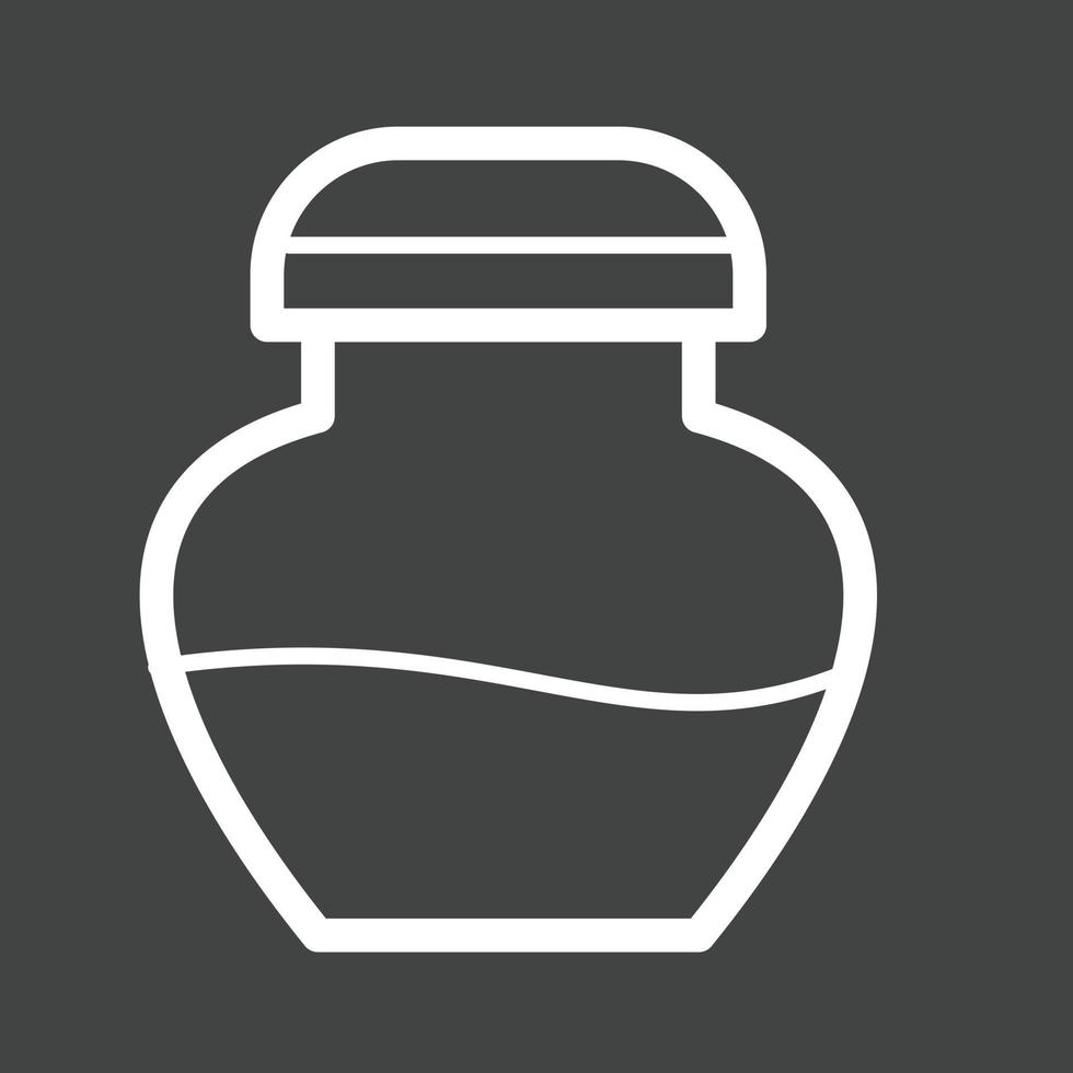 Ink Bottle Line Inverted Icon vector
