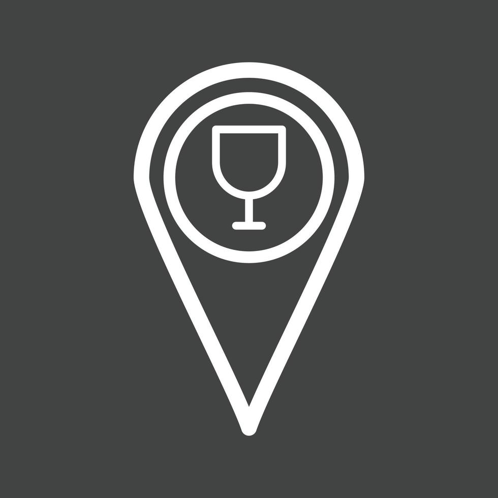Bar Location Line Inverted Icon vector