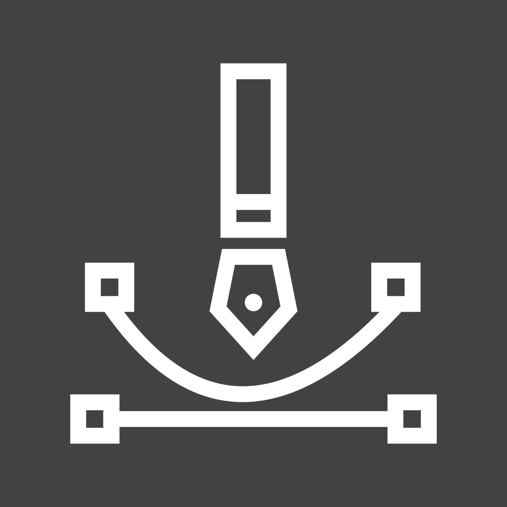 Draw Curve Line Inverted Icon 11904420 Vector Art at Vecteezy