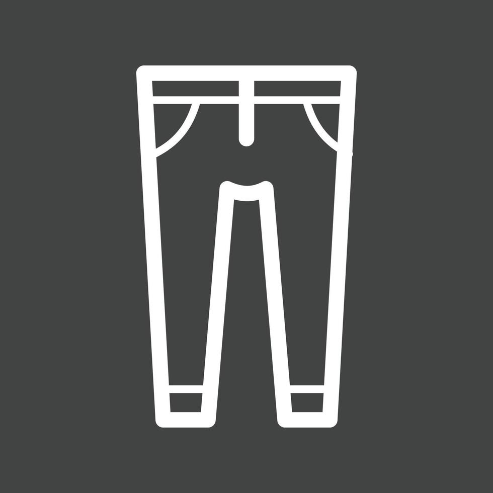 Trousers Line Inverted Icon vector